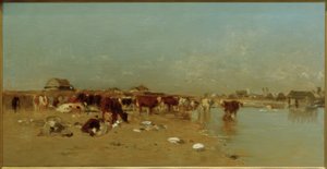 Abbeveratoio per bestiame sul March da Eugen Jettel